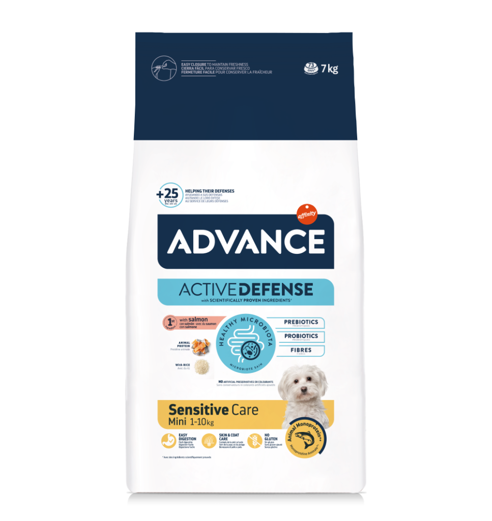 Advance Dog Mini Sensitive Somon & Orez, 7 kg