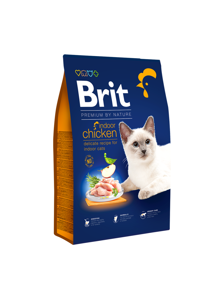 Hrana Uscata Brit Premium by Nature Cat Indoor Chicken 8 kg