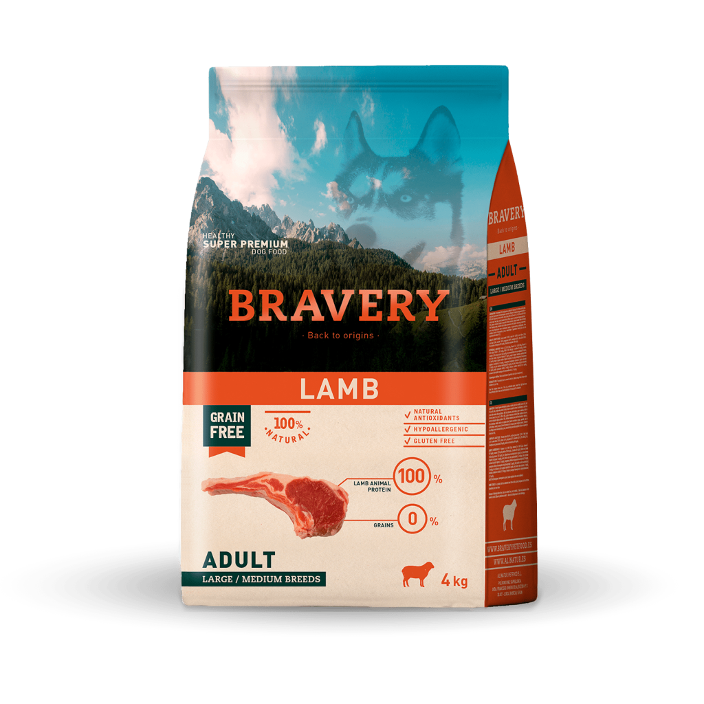 Hrana Uscata Caini, Bravery , Adult Medium large Miel, 4kg