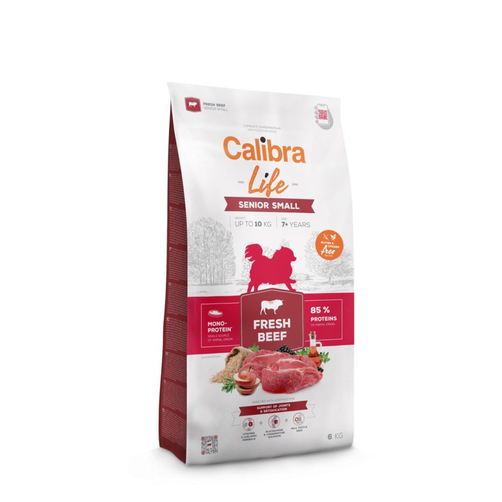 Hrana uscata caini, Calibra Dog Life Senior Small Fresh Beef 6 kg