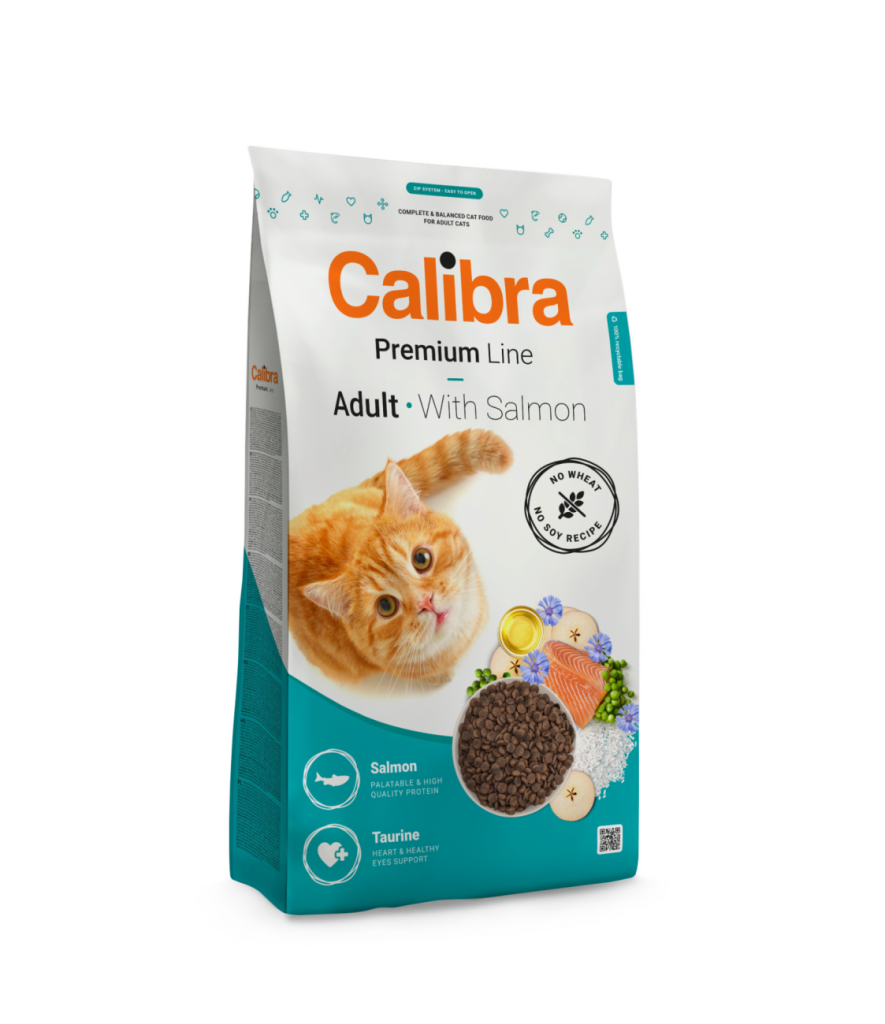 Hrana uscata pisici, Calibra Cat Premium Line Adult with Salmon 2 kg