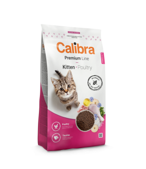 Hrana uscata pisici, Calibra Cat Premium Line Kitten Poultry 2 kg
