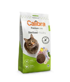 Hrana uscata pisici, Calibra Cat Premium Line Sterilised Poultry 10 kg