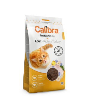 Hrana uscata pisici, Calibra Cat Premium Line Adult Turkey 2 kg