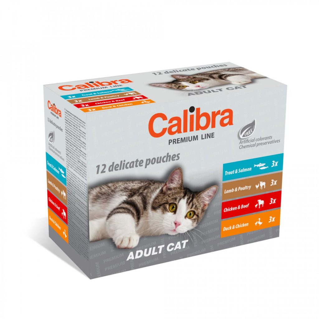 Hrana umeda pisici, Calibra Cat Pouch Premium Line Adult Multipack 12x100 g