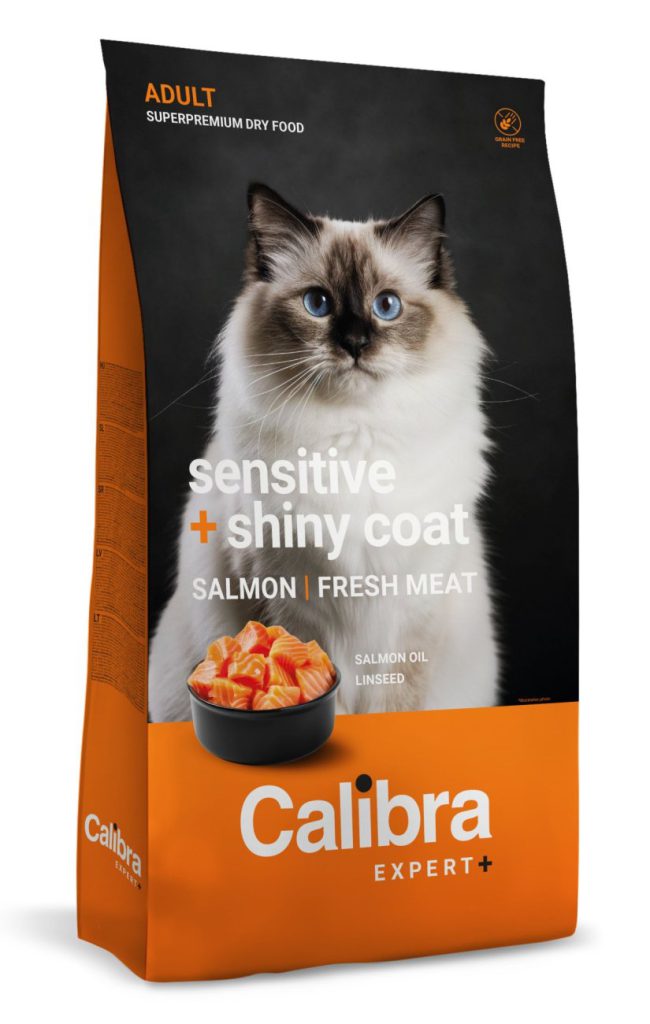 Hrana uscata pisici, Calibra Cat Expert+ Adult Sensitive & Shiny Coat 1.5 kg