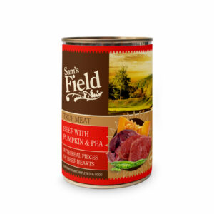 Hrana Umeda caine, Sam/'s field true meat beef with pumpkin & pea 400gr