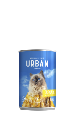 NashiDay Urban Cat Premium hrană umedă pentru pisici cu carne de pui, 415g