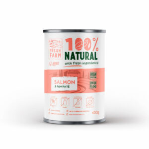 Hrana umeda caini, Fresh Farm Smooth pate with salmon & fish 400 gr