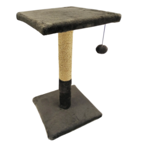Ansamblu de joaca pentru pisici tip polita pe suport cu ciucure ciocolata 50 x 30 x 30 cm