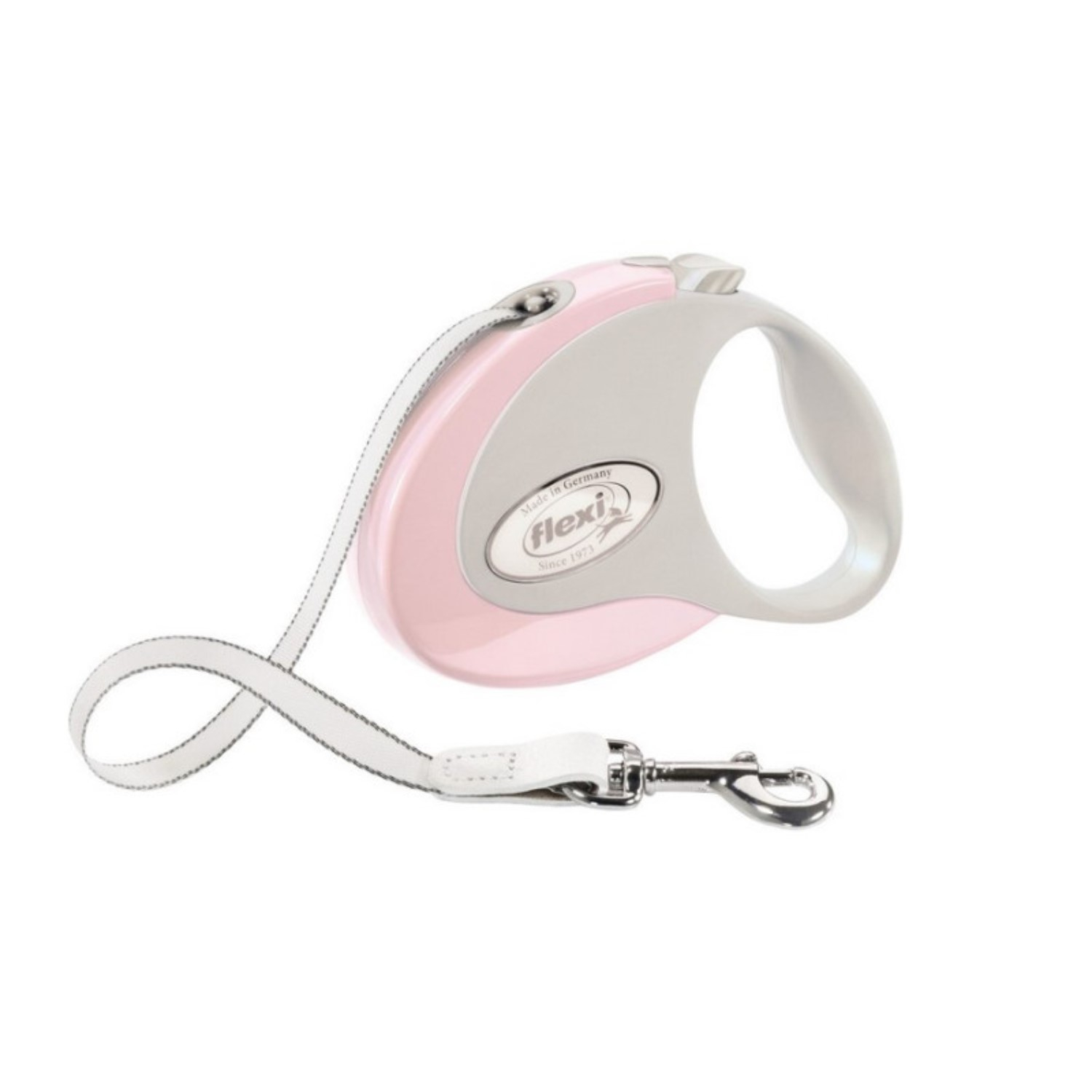 Lesa pentru caini Style banda, Flexi, Retractabil, Pana la 25 kg, M, 5 metri, Roz