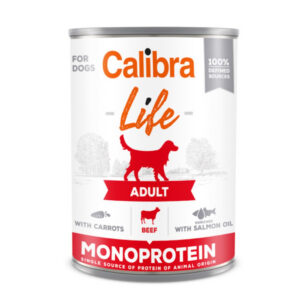 Hrana umeda caini, Calibra Dog Life Adult Beef with Carrots 400 g