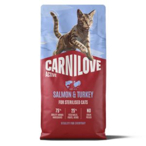Hrana uscata pisici, Carnilove Active Cat Dry Salmon & Turkey Sterilised Adult All Breeds 6 kg