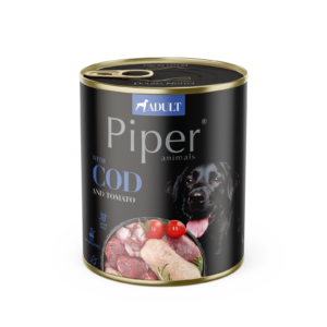 Piper Adult, Hrana Umeda, Carne de Cod si tomate, 800 g