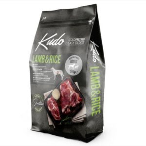 Kudo Adult Mediu-Maxi Sensitive - Hrana uscata caini, presata la rece - Miel si Orez - 12kg