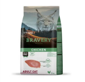 Hrana Uscata Pisici, Bravery , Adult Pui, 2 kg