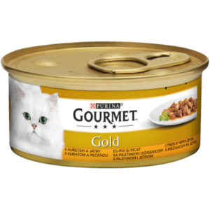 GOURMET GOLD CU PUI ȘI FICAT ÎN SOS, 85g