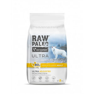 Hrană uscată pentru câini Raw Paleo Ultra Turkey Medium & Large Adult 2kg