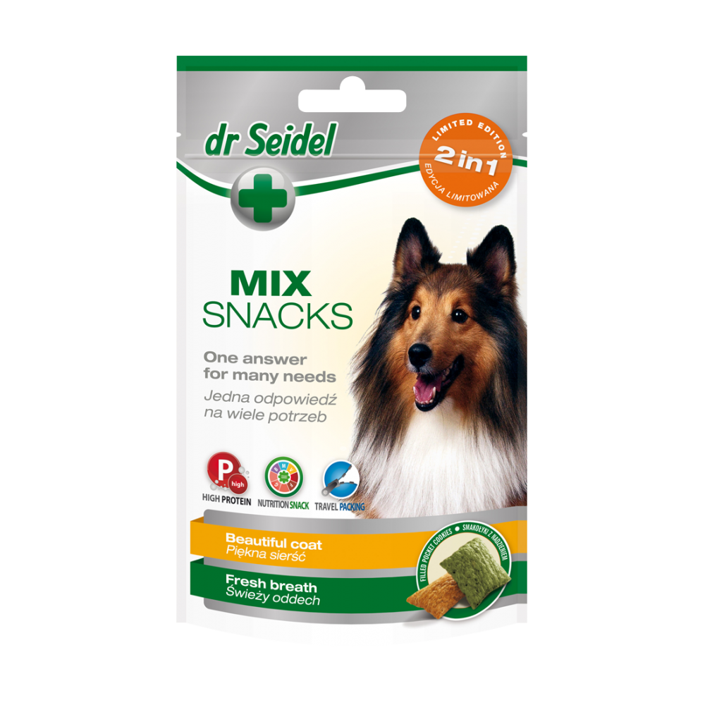 MIX Recompense Blana frumoasa & Respiratie proaspata pentru caini, Dr. Seidel, 90g