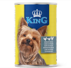 Hrana umeda caini King Dog - conserva cu carne de pasare - 415g