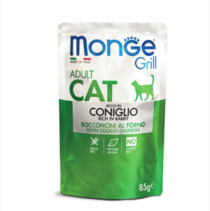 Monge Grill Chunkies Cat - Hrana umeda pisici super-premium - Iepure - 85g