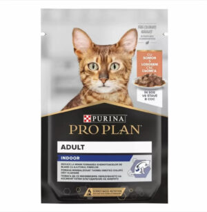 Pro Plan Indoor Nutrisavour Somon in sos, 85 g