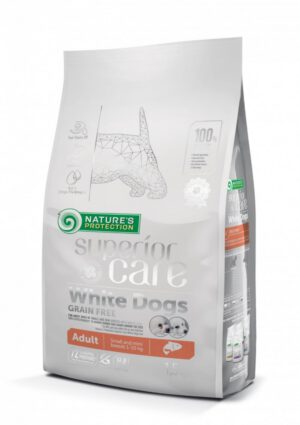 Natures Protection Superior Care White Dogs Small&Mini Grain Free, Somon, 1.5kg