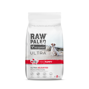 Hrană uscată pentru câini Raw Paleo Ultra Beef Mini Puppy 2kg