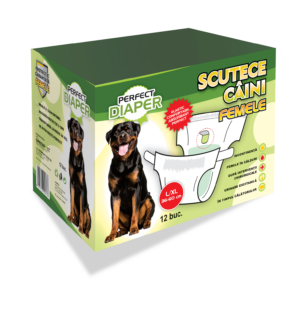 Scutece PERFECT - scutec femele L/XL 36-60 cm - circumferinta taliei 12 buc