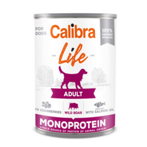 Hrana umeda caini, Calibra Dog Life Adult Wild Boar with Cranberries 400 g