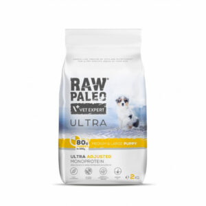 Hrană uscată pentru câini Raw Paleo Ultra Turkey Medium & Large Puppy 2kg