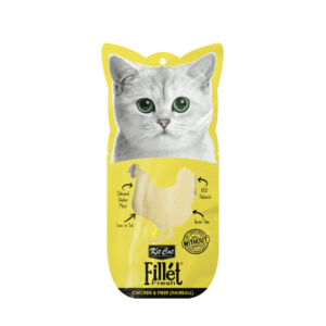 Recompense lichide pentru pisici Kit Cat Fillet Fresh, pui si fibre, hairball, 30g