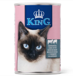 Hrana umeda pisici King Cat - conserva cu carne de vita - 415g