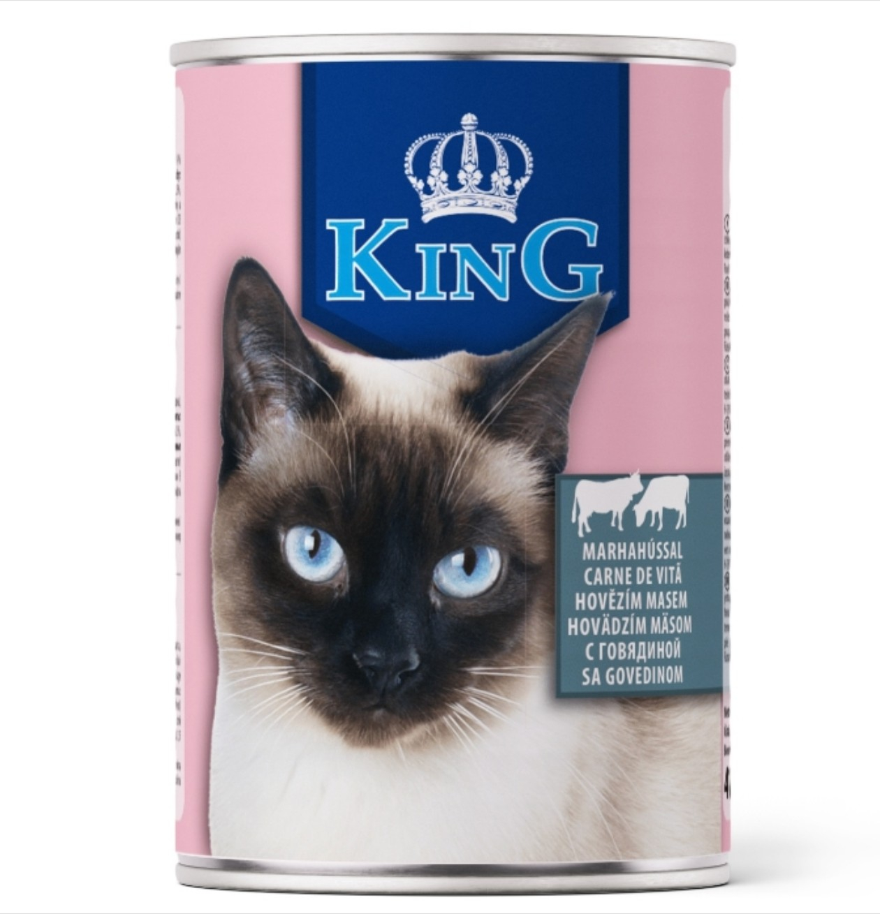 Hrana umeda pisici King Cat - conserva cu carne de vita - 415g