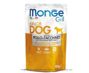 Monge Grill Junior - Hrana umeda caini junior super-premium - Pui si Curcan - 100g