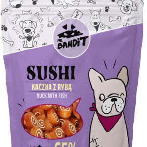 Recompense pentru caini Mr. Bandit SUSHI, rata si peste, 80g