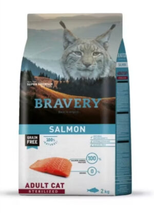 Hrana Uscata Pisici, Bravery , Adult Sterilised Somon, 2 kg