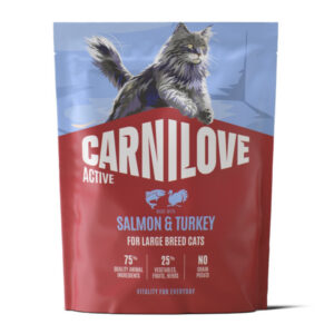 Hrana uscata pisici, Carnilove Active Cat Dry Salmon & Turkey Adult Large Breeds 400 g