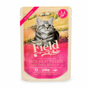 Hrana Umeda pisica, Sam/'s field cat plic for kittens with turkey / broccoli 85gr
