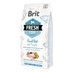 Hrana uscata pentru caini, Brit Fresh Fish and Pumpkin Adult Large 2.5 kg