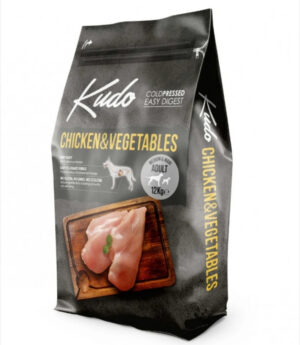Kudo Adult - Hrana uscata caini, presata la rece - Pui si Legume - 12kg