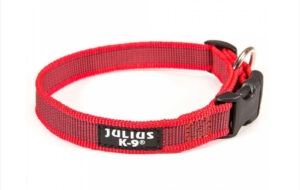 Zgarda caini Julius K-9 IDC Color & Gray - 27-42cm - Rosu