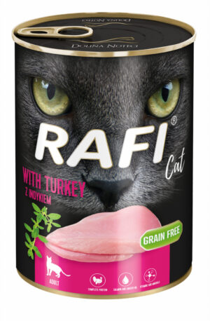 RAFI hrana umeda pentru pisici, Pate cu curcan 1x400 g