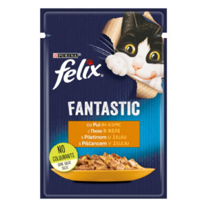 Felix Fantastic Pui în Aspic hrana umeda - 85 g