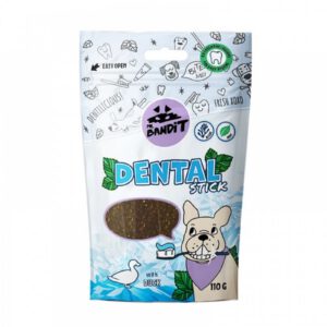 Recompense pentru caini Mr. Bandit DENTAL Stick, rata, 110g