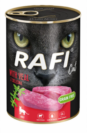 RAFI hrana umeda pentru pisici, Pate cu vitel 1x400 g