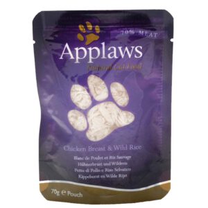 Applaws plic hrana umeda pisici Piept de Pui şi Orez Sălbatic 12x70 g