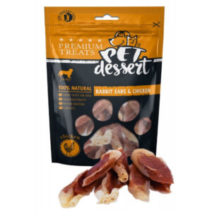Pet/'s Dessert Rabbit Ears & Chicken, 80 g