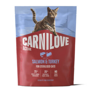 Hrana uscata pisici, Carnilove Active Cat Dry Salmon & Turkey Sterilised Adult All Breeds 400 g