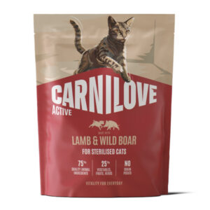Hrana uscata pisici, Carnilove Active Cat Dry Lamb & Wild Boar Sterilised Adult All Breeds 400 g